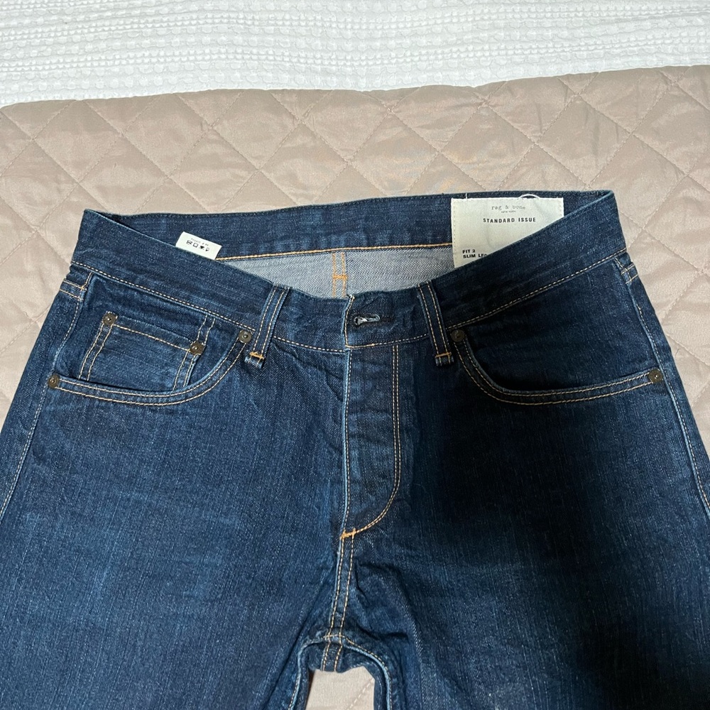 rag & bone Blue Straight Jeans Classic Style